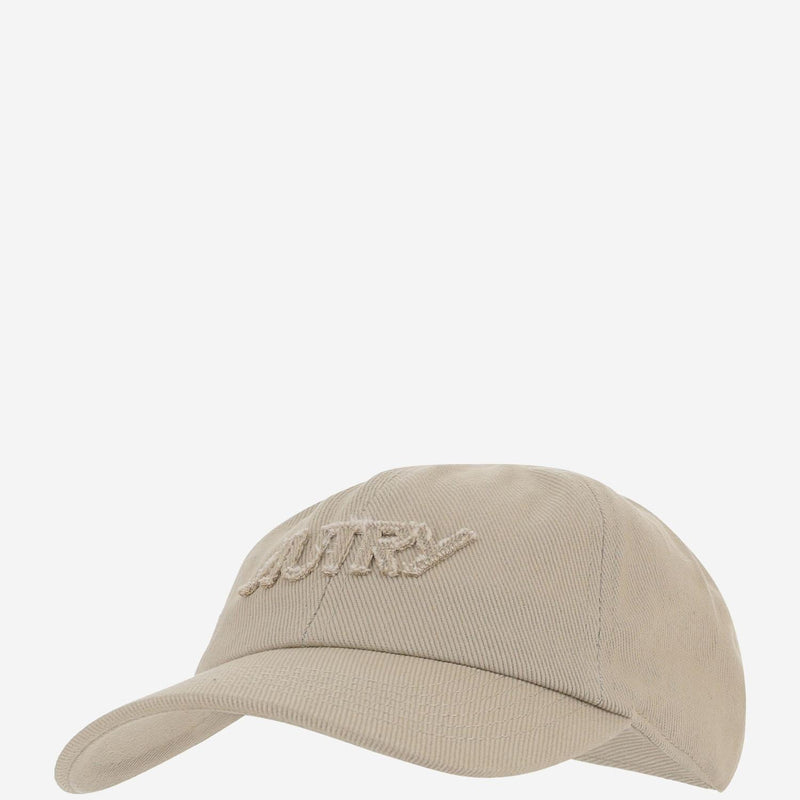 Autry Acpu066j Logo-Embroidered Cotton Baseball Cap — Beige Caps