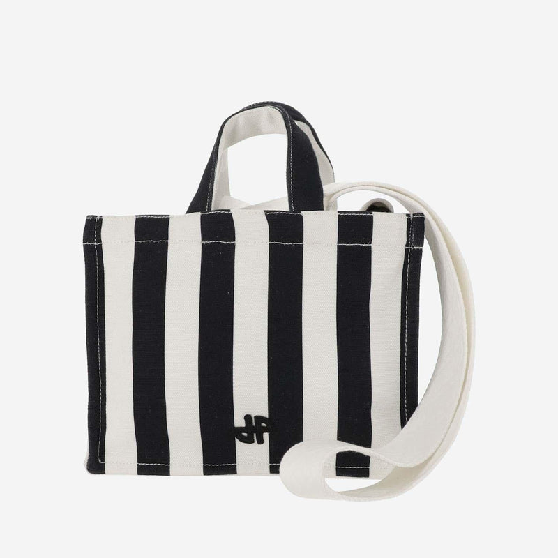 Patou Striped Cotton Canvas Tote Bag — Multicolor