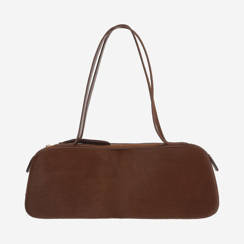 Khaite Simona Shoulder Bag — Brown Calfskin