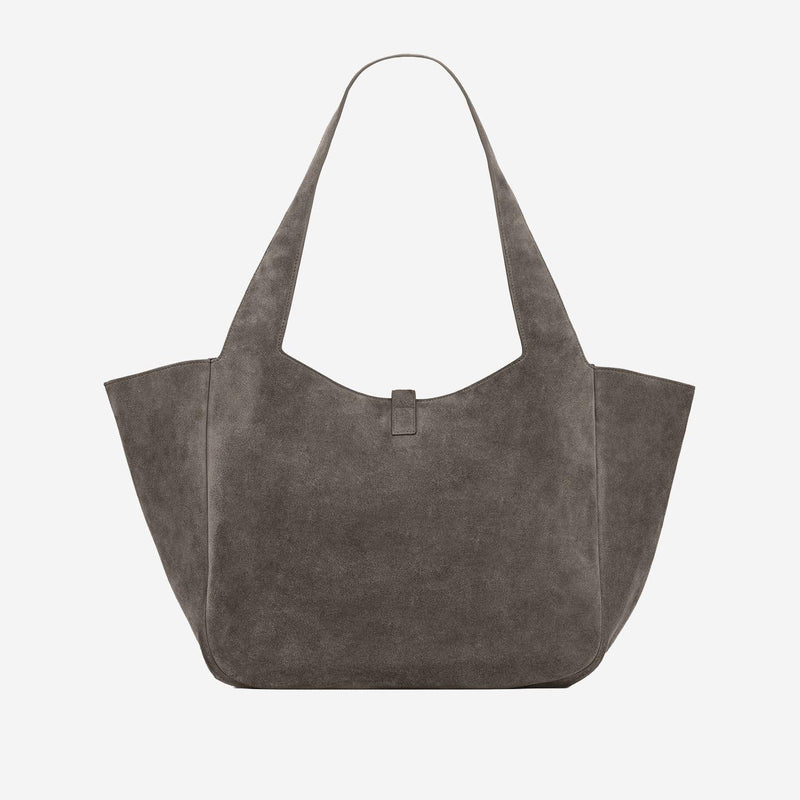 Saint Laurent Shoulder Bag — Gray Suede