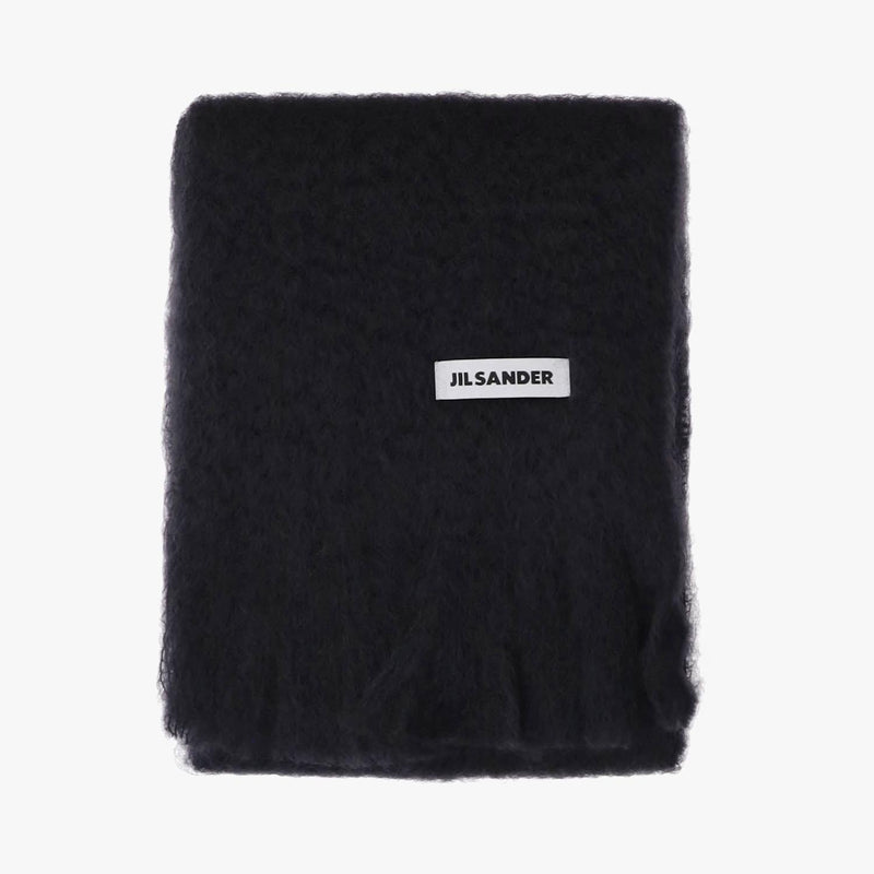 Jil Sander Mohair-Blend Scarf — Black Scarfs