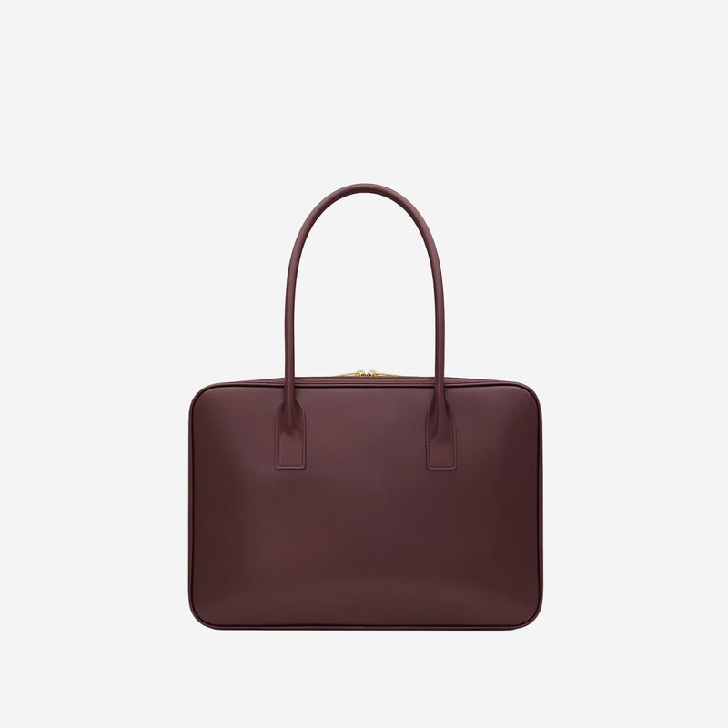 Saint Laurent Top Handle Bag — Burgundy Leather