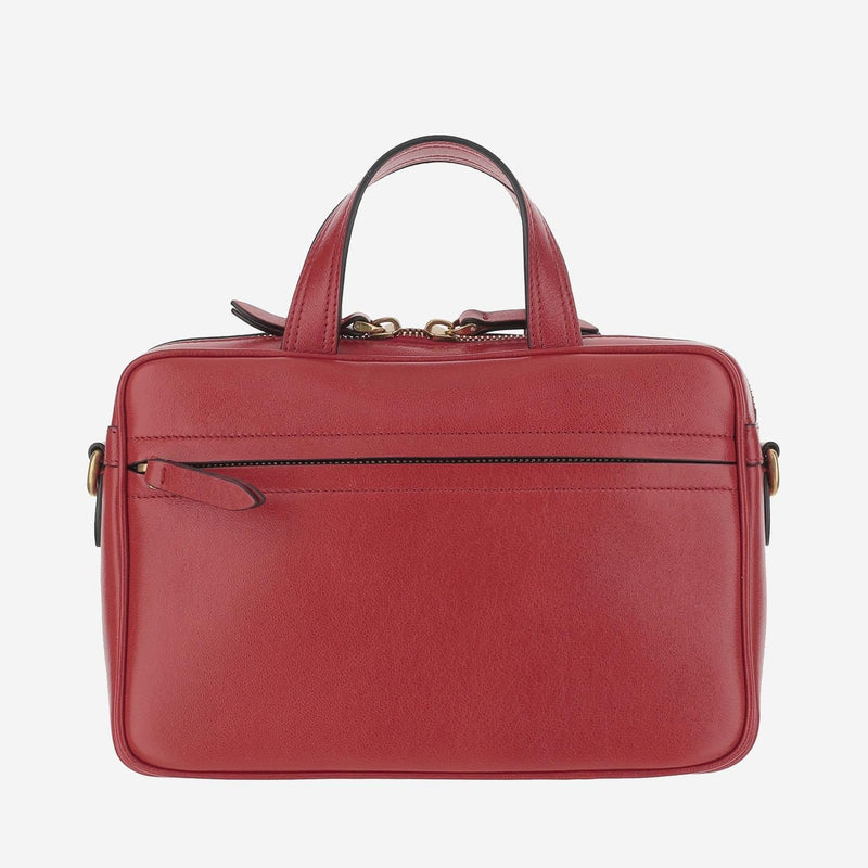 Valentino Garavani Top Handle Bag — Red Lambskin Leather