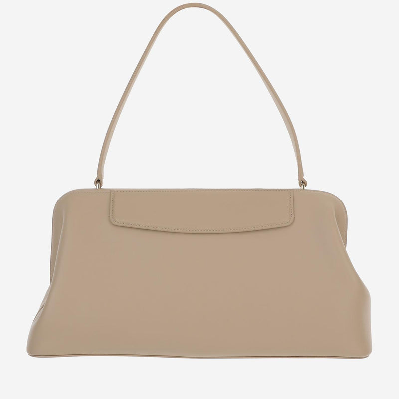 Carven Paris Shoulder Bag — Beige Leather