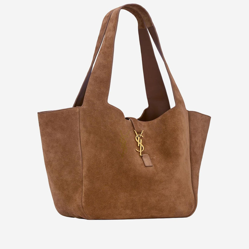Saint Laurent Bea Shoulder Bag — Beige Suede