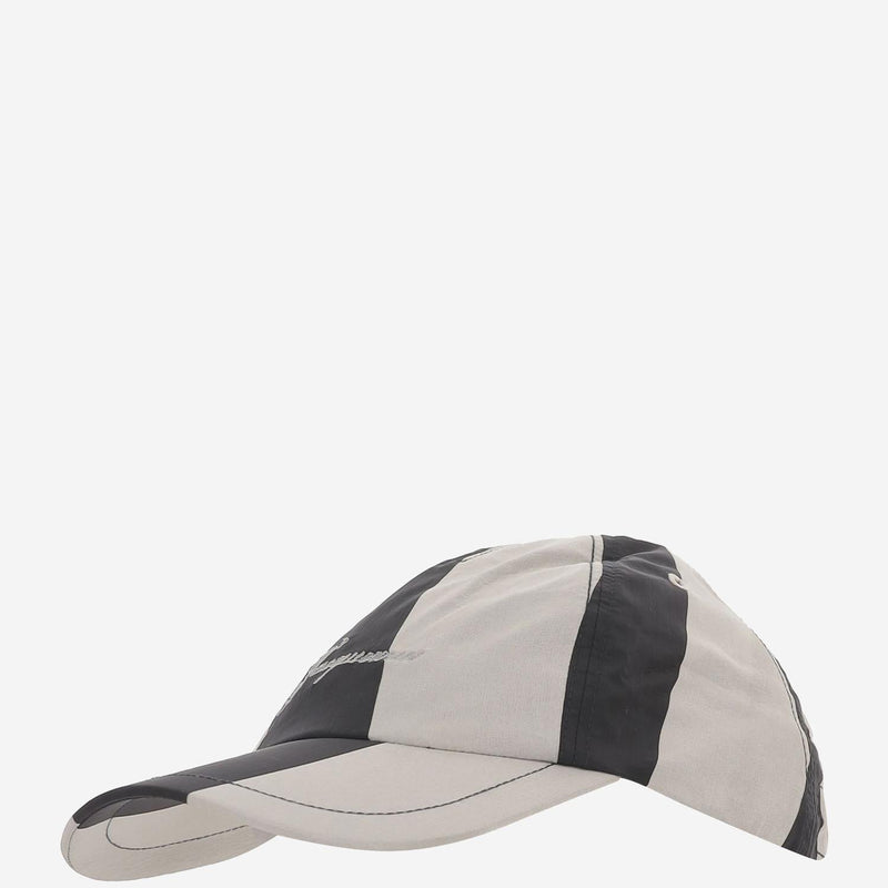 Jacquemus Acu00799aw00753 Striped Polyamide Baseball Cap — Multicolor Caps