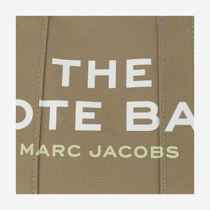 Marc Jacobs Logo-Embroidered Cotton Tote Bag — Beige