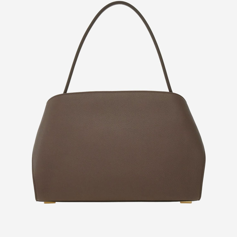 Ferragamo Hug Shoulder Bag — Brown Leather