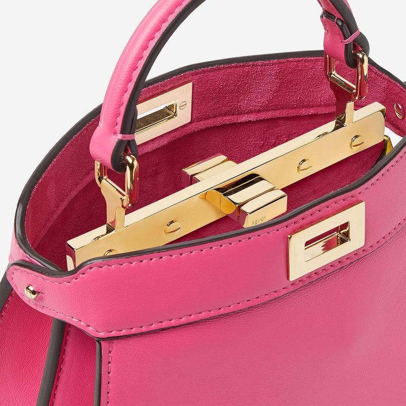 Fendi Calf Leather Top Handle Bag — Pink