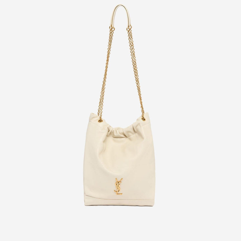 Saint Laurent Jamie Pochon Shoulder Bag — Beige Lamb Leather