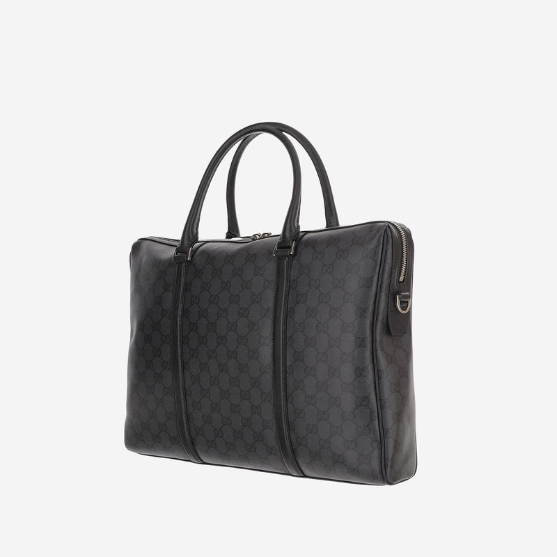 Gucci Top Handle Bag — Black Cotton
