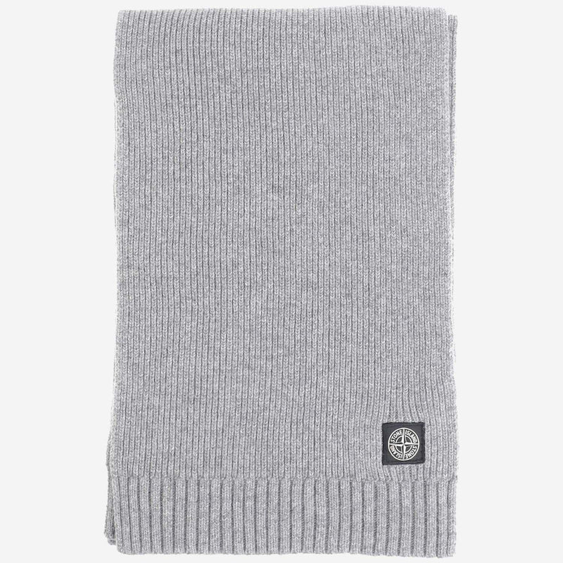 Stone Island Wool Blend Scarf — Gray Scarfs