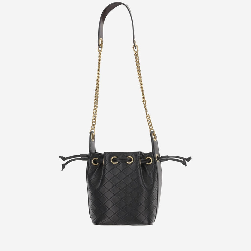 Saint Laurent Quilted Lambskin Bucket Bag — Black