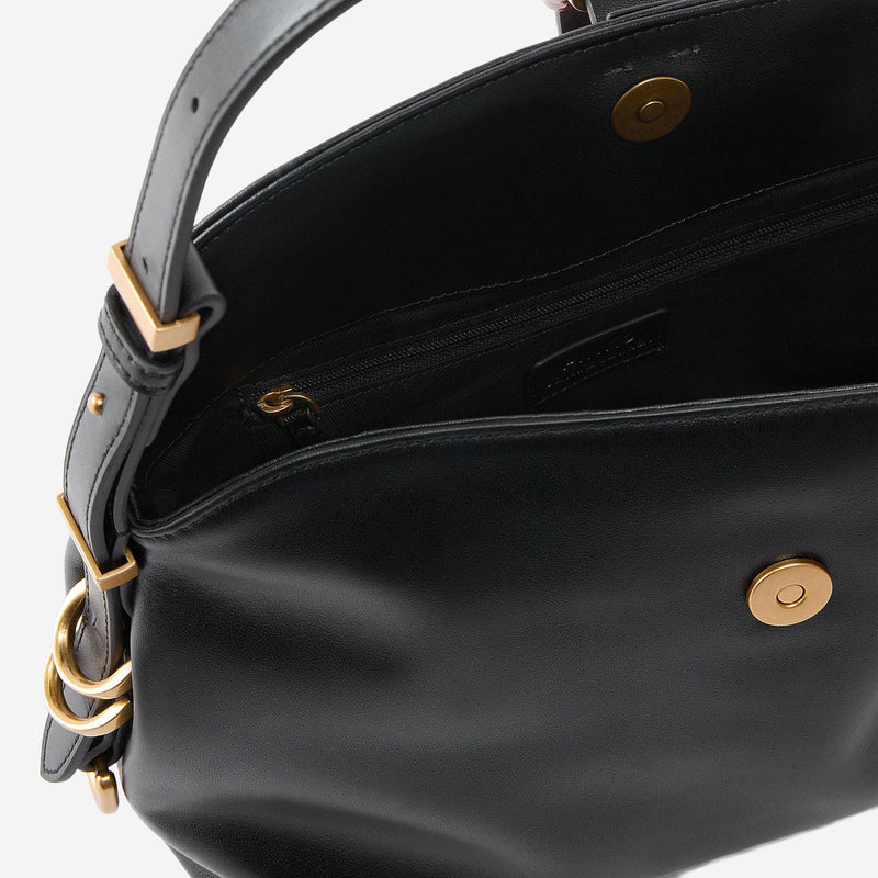 Pinko Shoulder Bag — Black Leather