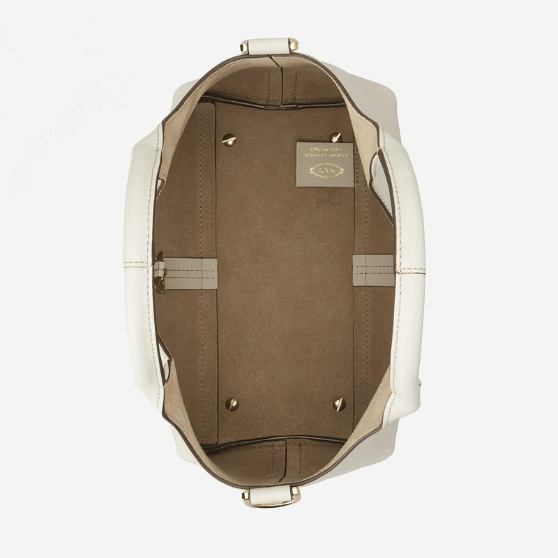 Tods Calfskin Leather Shoulder Bag — White