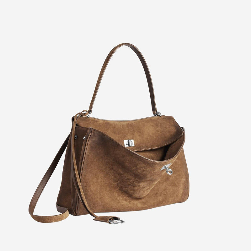 Balenciaga Rodeo Shoulder Bag — Brown Domesticated Calf Leather