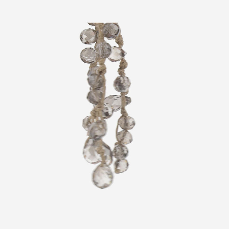 Mela Beaded Tassel Earrings — Multicolor Natural Fiber