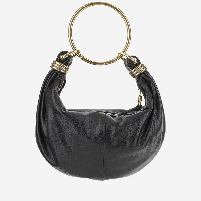 Chloé Calf Leather Hobo Shoulder Bag — Black