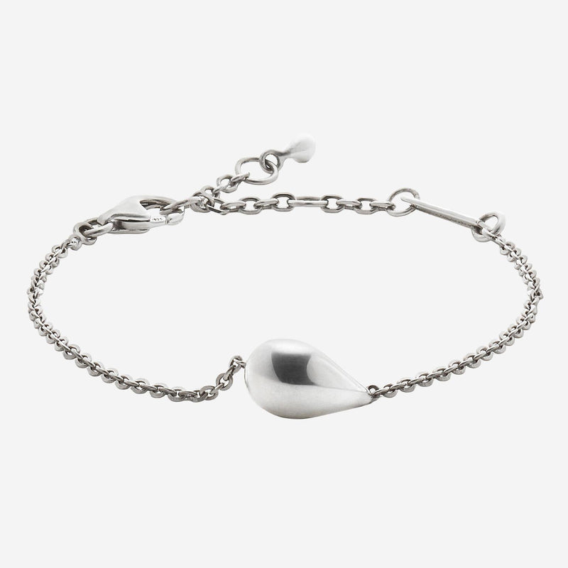 Bottega Veneta Sterling Silver Teardrop Bracelet — Bracelets