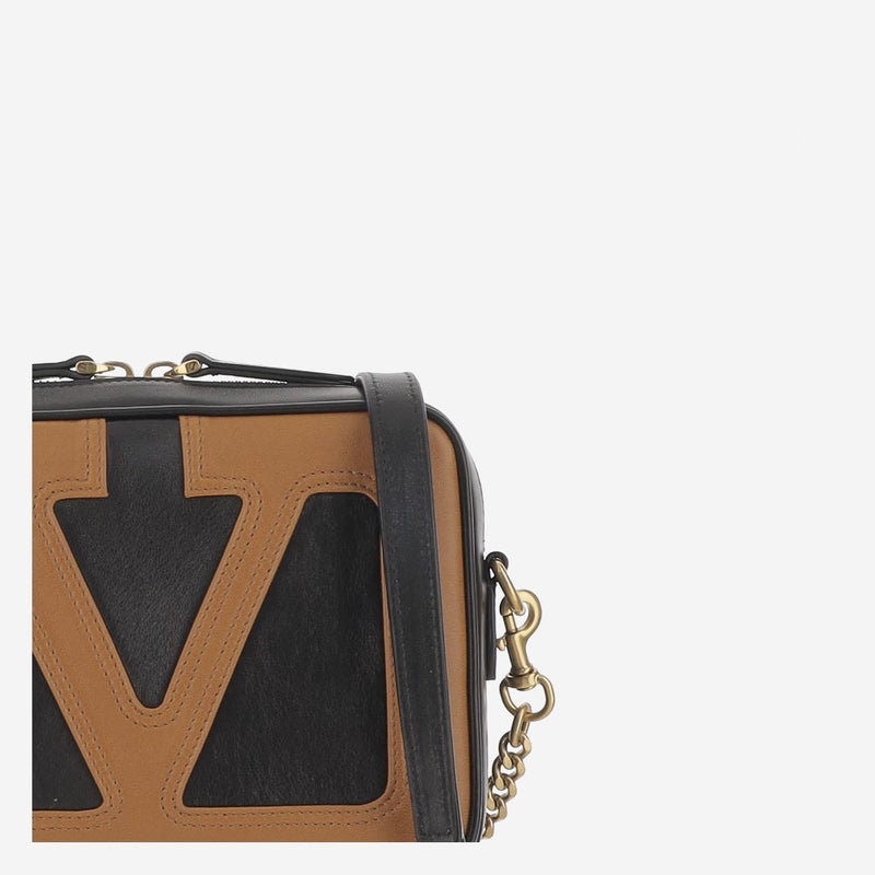 Valentino Garavani Viva Superstar Shoulder Bag — Black Leather