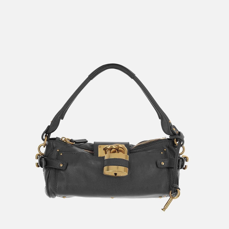 Chloé Paddington Shoulder Bag — Black Leather