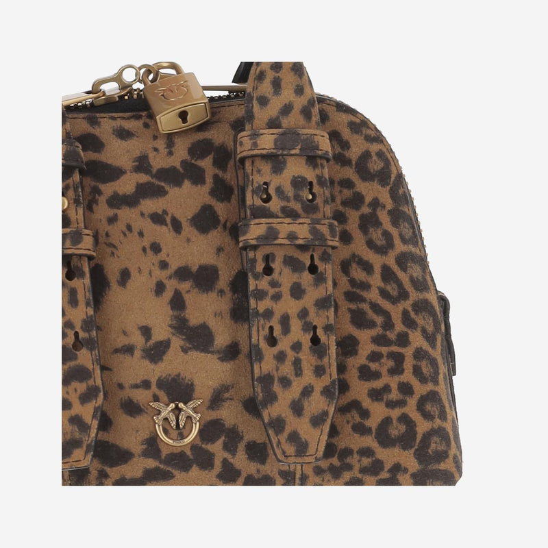Pinko Escape Top Handle Bag — Brown Leather