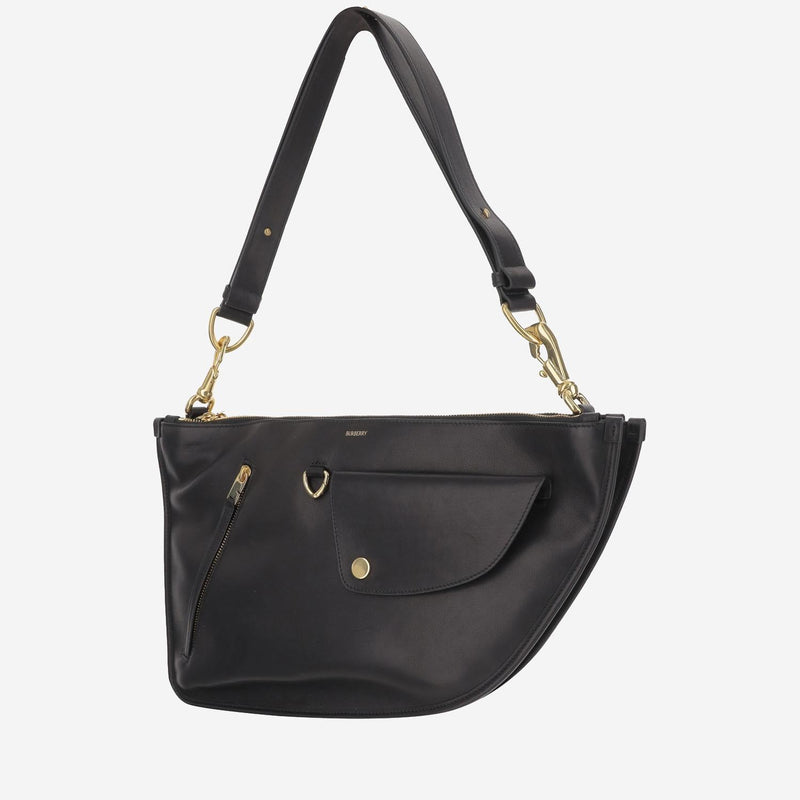 Burberry Shoulder Bag — Black Calfskin