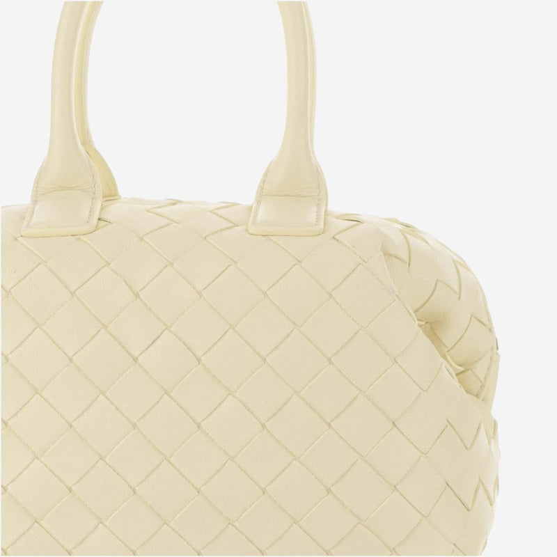 Bottega Veneta Mini Bauletto Top Handle Bag — Yellow Leather
