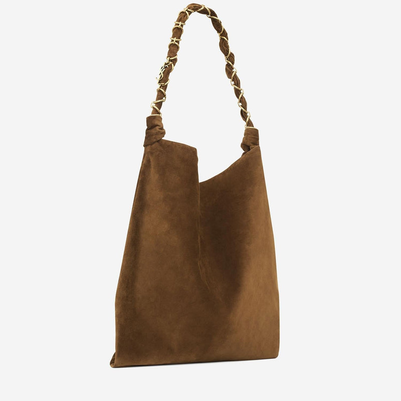 Saint Laurent Amalia Shoulder Bag — Brown Lambskin