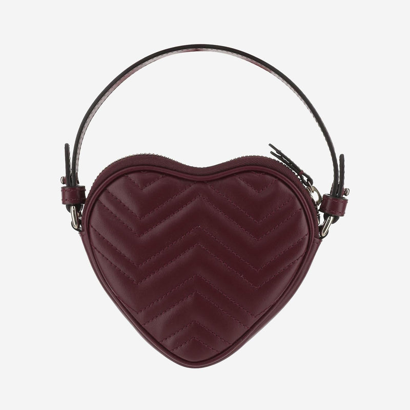 Gucci Gg Marmont Shoulder Bag — Burgundy Calf Skin