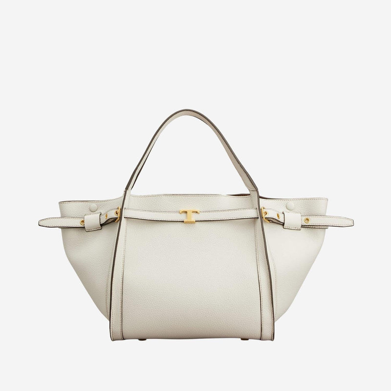 Tods Calfskin Leather Shoulder Bag — White