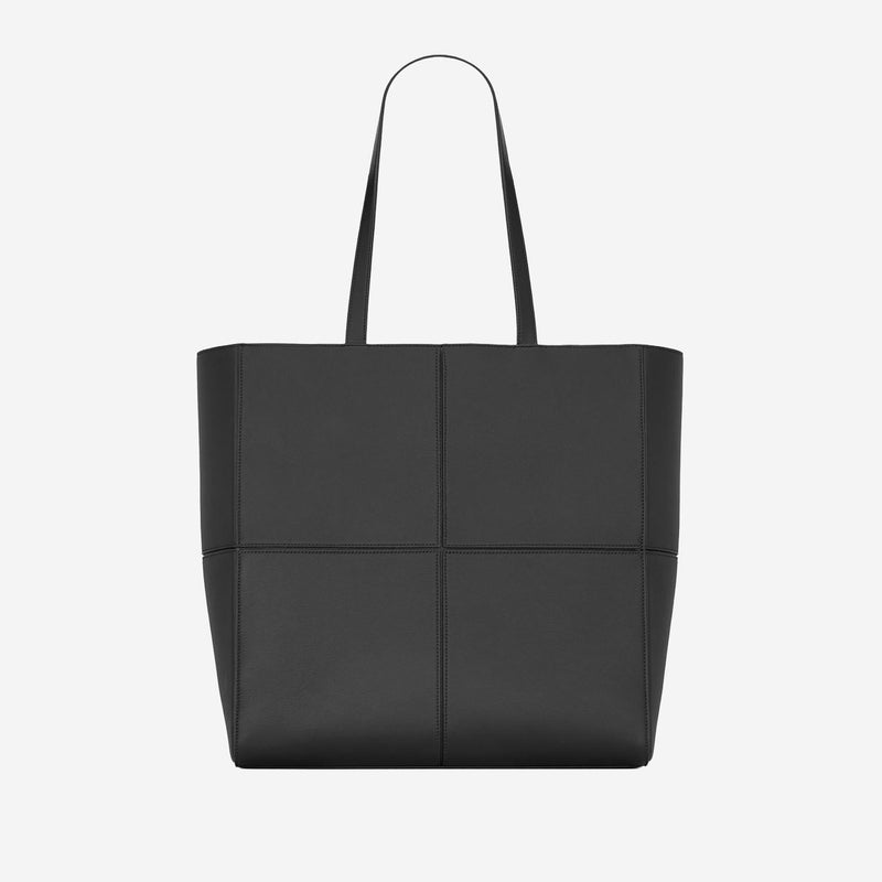 Saint Laurent Vegetable-Tanned Leather Tote Bag — Black