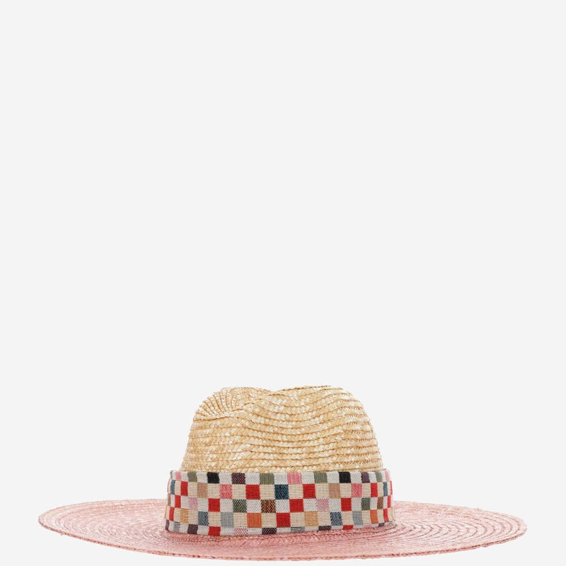 Alexia Alvarez De Toledo Sun Hat — Pink Raffia