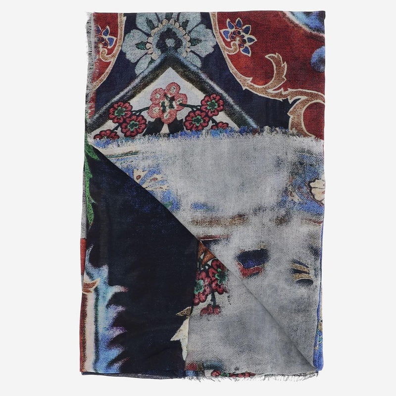 Faliero Sarti Modal And Cashmere Blend Scarf — Multicolor Scarfs