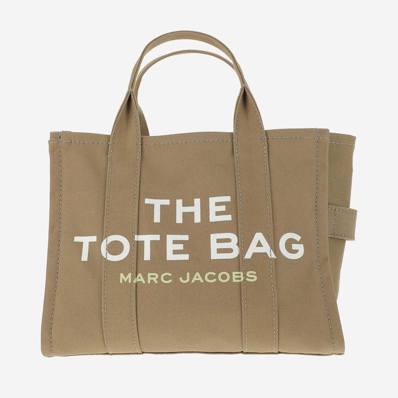 Marc Jacobs Logo-Embroidered Cotton Tote Bag — Beige