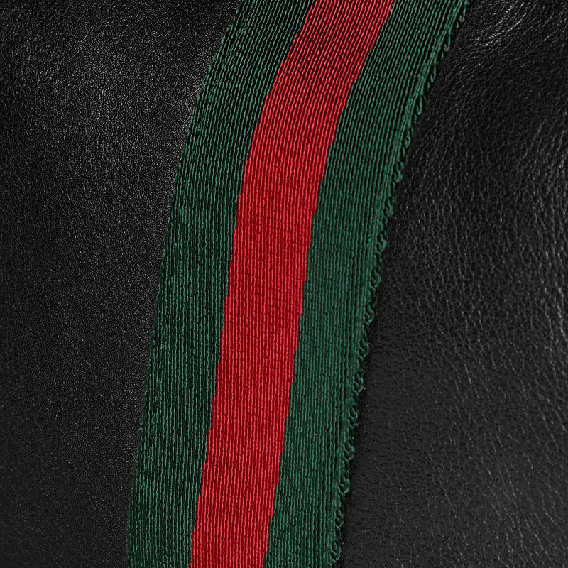 Gucci Lunetta Shoulder Bag — Black Leather