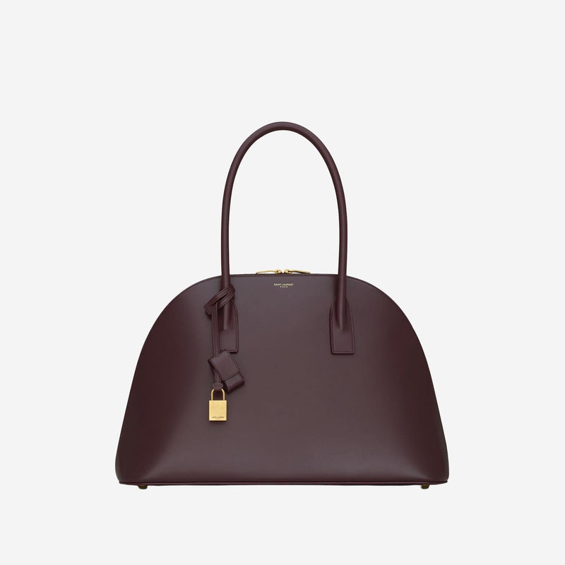 Saint Laurent Sac De Jour Top Handle Bag — Burgundy Leather