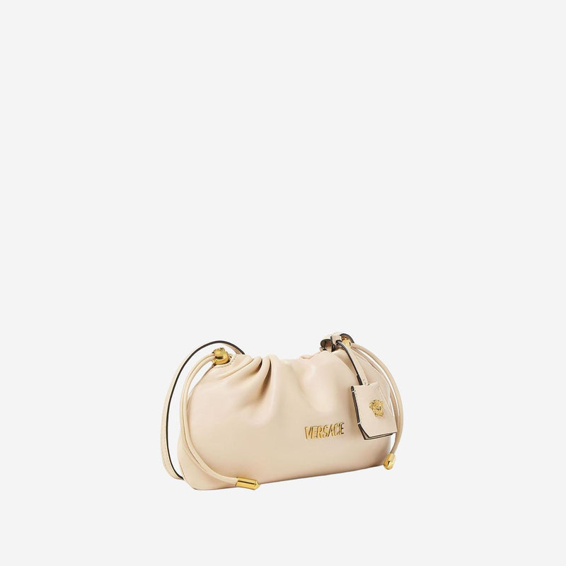 Versace Tag Mini Bag — Ivory Lambskin Leather