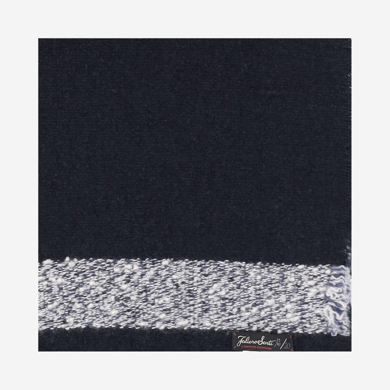 Faliero Sarti Amabel Scarf — Navy Wool Scarfs