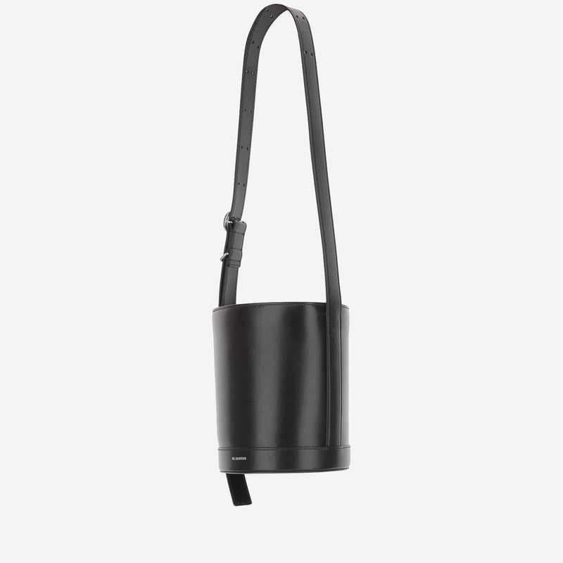 Jil Sander Calfskin Bucket Bag — Black