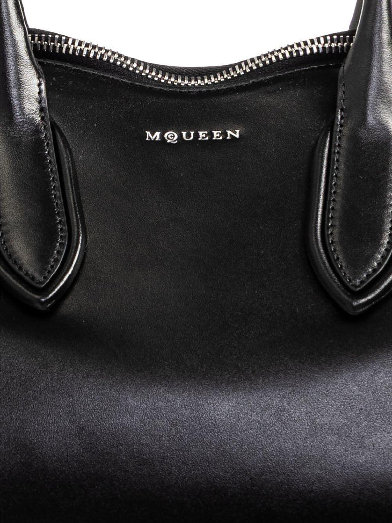 Alexander Mcqueen Manta Shoulder Bag — Black Calfskin