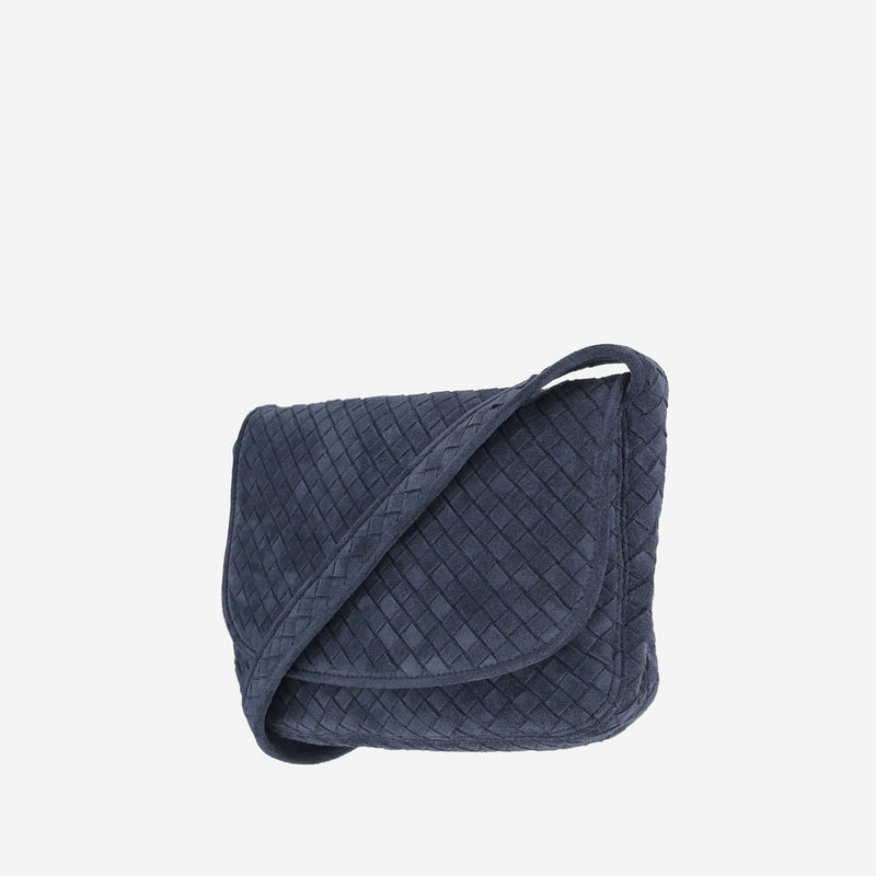 Bottega Veneta Shoulder Bag — Navy Calfskin