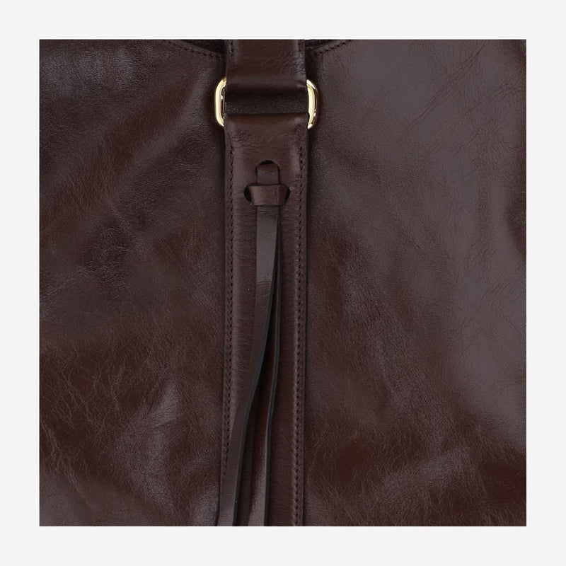 Radica Studio Hammered Leather Hobo Bag — Brown