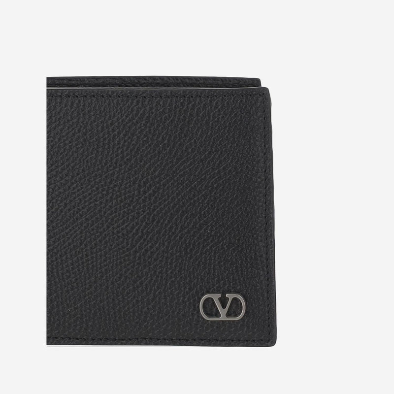 Valentino Garavani Vlogo Signature Leather Wallet — Black & Cardholders