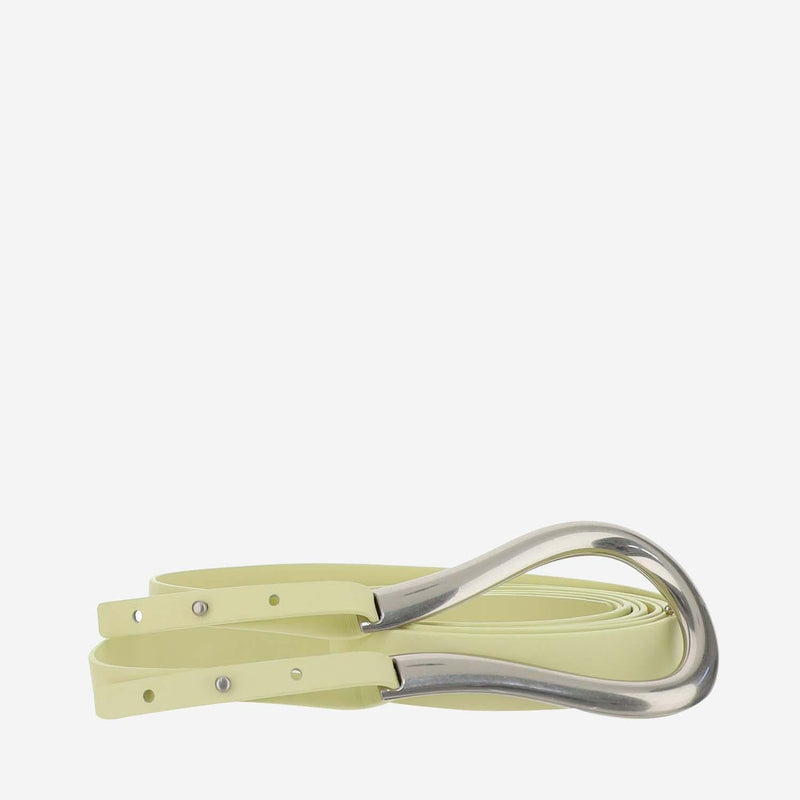 Bottega Veneta Double-Strap Calfskin Belt — White