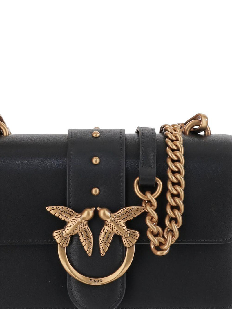 Pinko Shoulder Bag — Black Leather