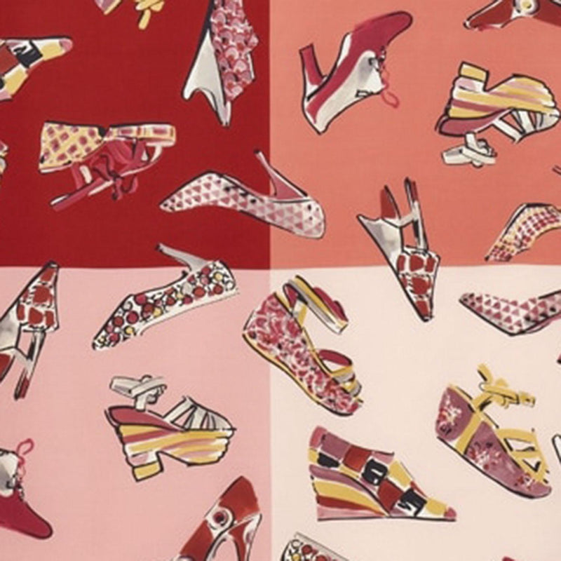 Ferragamo Genio Print Silk Scarf — Red Scarfs