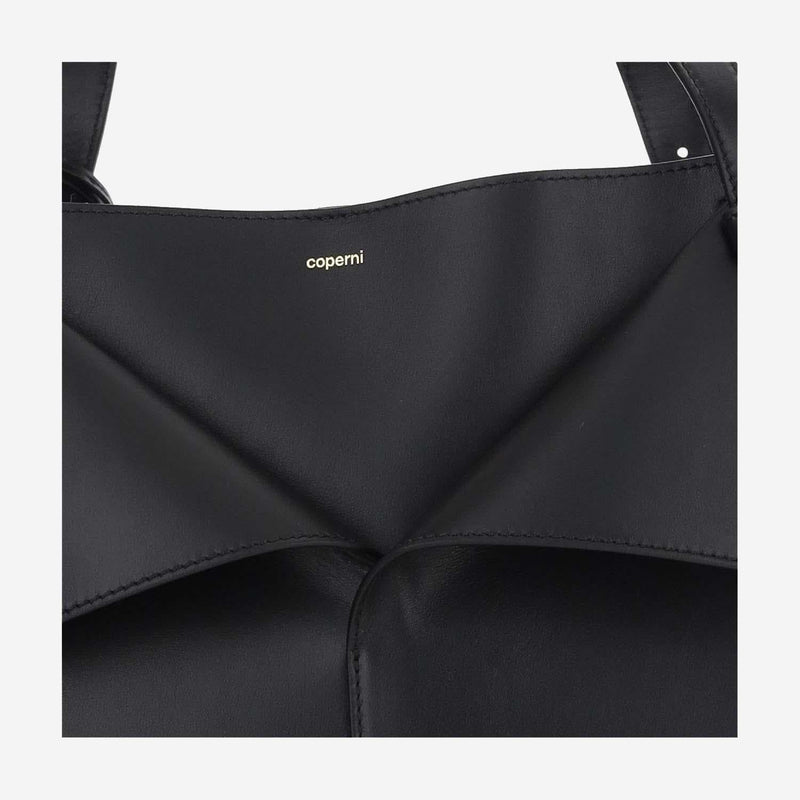 Coperni Cabas Shoulder Bag — Black Leather