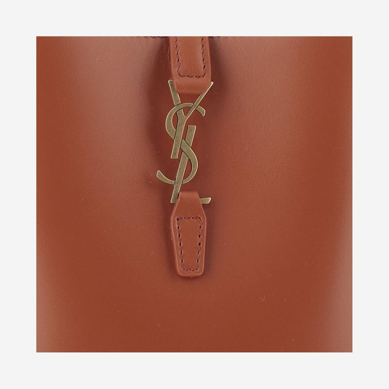 Saint Laurent Shoulder Bag — Orange Calfskin Leather
