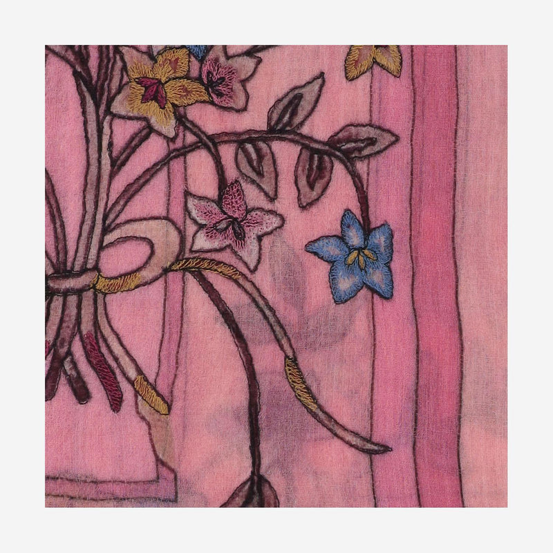 Faliero Sarti Chantal Scarf — Pink Wool Scarfs